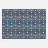 Happy 3. Geburtstag Tweetheart Wrapping Paper Geschenkpapier Set (Vorderseite)