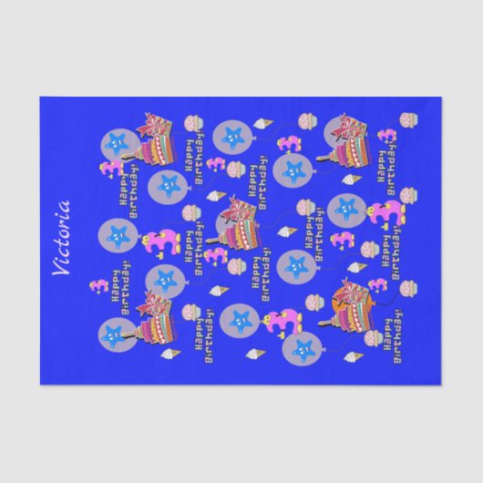 Happy 3. Geburtstags-Thema #3 Seidenpapier (Vorderseite)