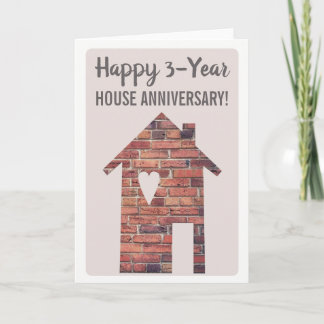 Happy 3-Jahres-Hausmannskarte Karte