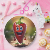 Happy 3D Animated Chili Bean, Pappteller (Party)