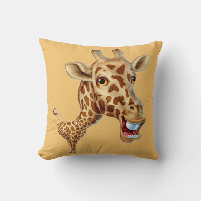 Happy 3D Giraffe Kissen (Vorderseite)
