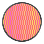 Happy 3D Rainbow Tiles Pattern Eishockey Puck (Vorderseite)