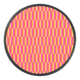Happy 3D Rainbow Tiles Pattern Eishockey Puck