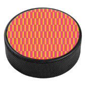 Happy 3D Rainbow Tiles Pattern Eishockey Puck (3/4)