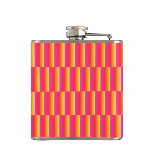 HAppy 3d Rainbow Tiles Pattern Flachmann (Rückseite)