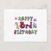 Happy 3rd Birthday 3 year old b-day wishes Postkarte (Vorderseite)