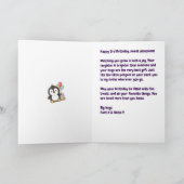 Happy 3rd Birthday Niece, Penguin, Personalized Karte (Innenseite)