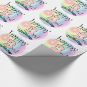 Happy 3rd Birthday (roze) Geschenkpapier (Ecke)