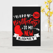 Happy 3rd Birthday To My New Kidney, Transplant An Karte (Gelbe Blume)