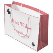 Happy 40. Geburtstag Design Große Geschenktasche Geschenktüte (Rückseite Schrägansicht)