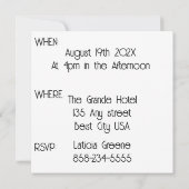 Happy 40. Geburtstag individualisierbares Vintages Einladung (Rückseite)