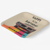 Happy 40. Geburtstag individualisierbares Vintages Pappteller (Gewinkelt)