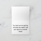 Happy 40. Geburtstag Roulette Wheel Karte (Innenseite)