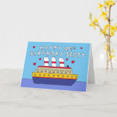 Happy 40. Geburtstag Scott Cruise Ship Karte (Gelbe Blume)