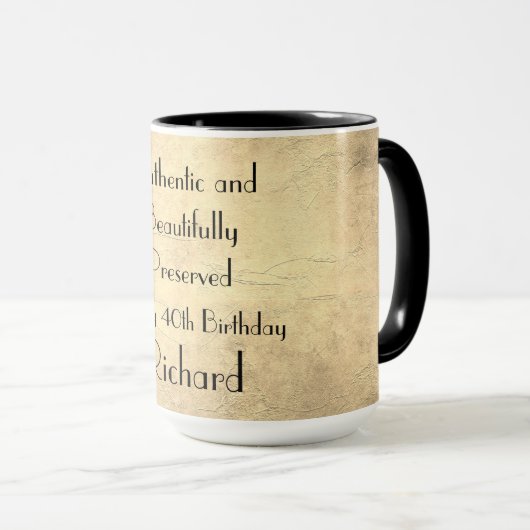 Happy 40. Geburtstag Tasse (VorderseiteRechts)