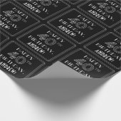 HAPPY 40TH BIRTHDAY; Art Deco Style w/ Custom Name Geschenkpapier (Ecke)