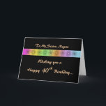 Happy 40th Customizable Birthday Card Karte<br><div class="desc"></div>