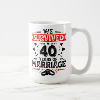 Happy 40th Wedding Anniversary couples anniversary Kaffeetasse
