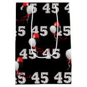 Happy 45. Geburtstag Balloons Mittlere Geschenktas Geschenktüte (Rückseite)