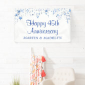 Happy 45-jähriges Sapphire Blue Stars Banner (Insitu)