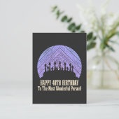 Happy 49th Birthday wishing saying quote Postkarte (Stehend Vorderseite)