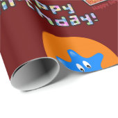 Happy 4. Geburtstag Wrapping Paper Balloons #4 Geschenkpapier (Rolleneckpunkt)