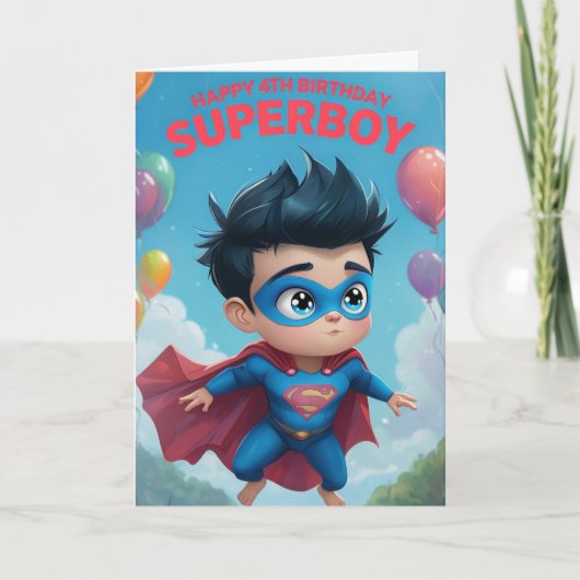 Happy 4. Geburtstagskarte Karte (Vorderseite)