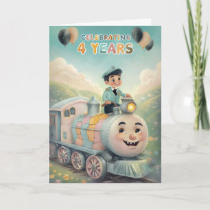 Happy 4. Geburtstagskarte Karte