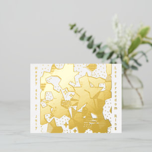 "Happy 4. Juli" Foil Postcards Folien Feiertagspostkarte