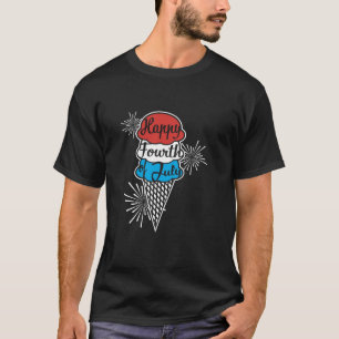 Happy 4. Juli Ice Cream Cone Funny America USA T-Shirt