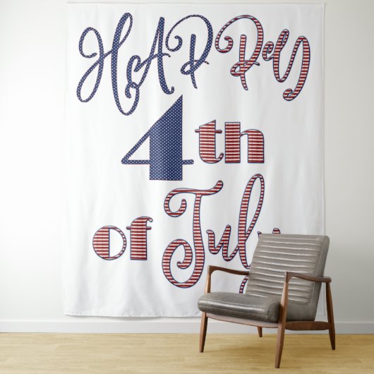 Happy 4. Juli Party Dekor US Flagge Wandteppich (Beispiel)