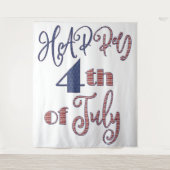 Happy 4. Juli Party Dekor US Flagge Wandteppich (Vorderseite)