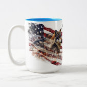 Happy 4. Juli Stephen Zweifarbige Tasse (Links)