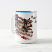 Happy 4. Juli Stephen Zweifarbige Tasse (Vorderseite Links)