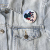 Happy 4. Juli USA Flag Herz Button (Beispiel)