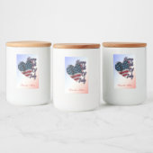 Happy 4. Juli USA Flag Herz Lebensmitteletikett (Flaschen)