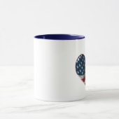 Happy 4. Juli USA Flag Herz Tasse (Zentrum)