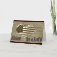 Happy 4. Juli USA Flagge und Herz