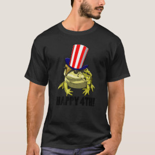 Happy 4th American Flag Frog Women Frog Liebe 2 T-Shirt