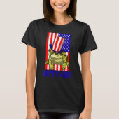 Happy 4Th American Flag Frog  Women Frog Love 2 T-Shirt (Vorderseite)