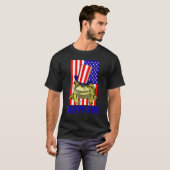 Happy 4Th American Flag Frog Women Frog Love 2 T-Shirt (Vorne ganz)