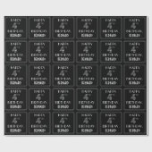 HAPPY 4TH BIRTHDAY; Art Deco Style w/ Custom Name Geschenkpapier (Flach)