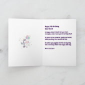 Happy 4th Birthday, Unicorn, Personalized Karte (Innenseite)