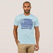Happy 4th Blue Typ American Flag Tee (Vorne ganz)
