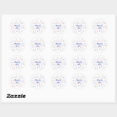 Happy 4th Fireworks Stars Stickers (Blatt)