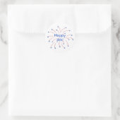 Happy 4th Fireworks Stars Stickers (Tasche)