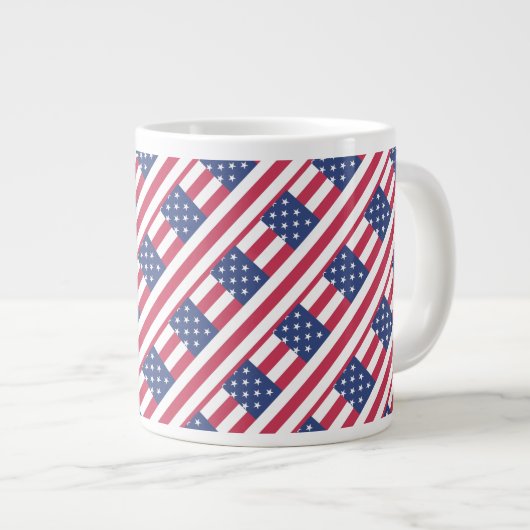 Happy 4th July Independence Day Jumbo-Tasse (Vorderseite Rechts)