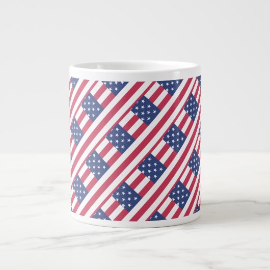 Happy 4th July Independence Day Jumbo-Tasse (Vorderseite)