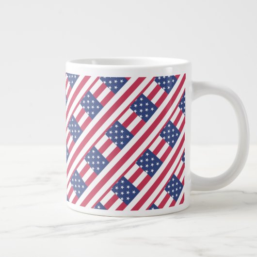 Happy 4th July Independence Day Jumbo-Tasse (Rechts)