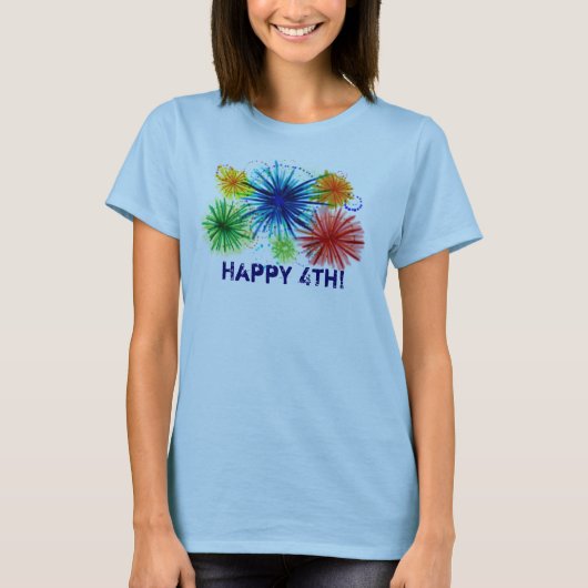 Happy 4th Ladys Shirt (Vorderseite)